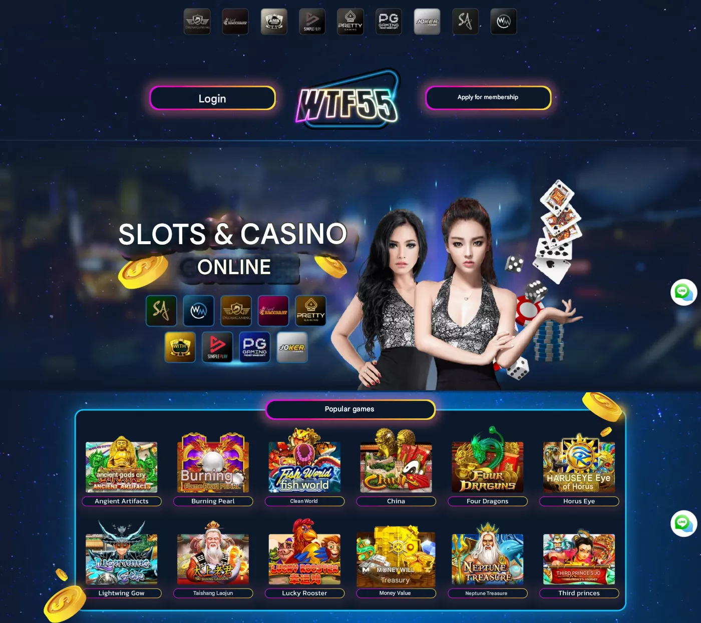 online WTF55 casino, live sports betting